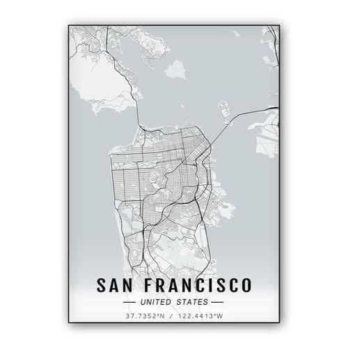 San Francisco map wall art poster