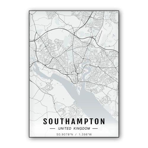 Southampton map wall art poster