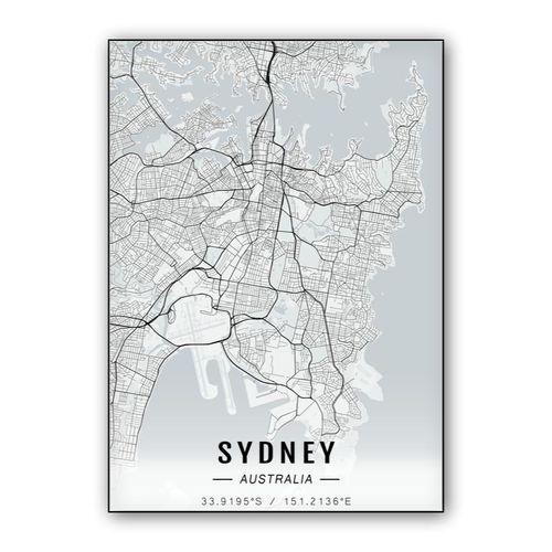 Sydney map wall art poster
