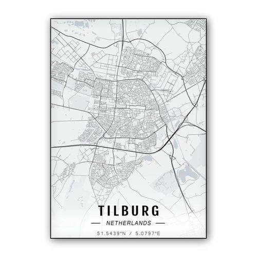 Tilburg map wall art poster