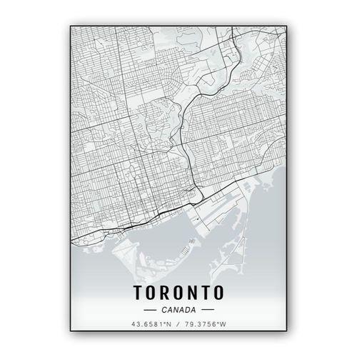 Toronto map wall art poster