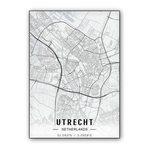 Utrecht map wall art poster