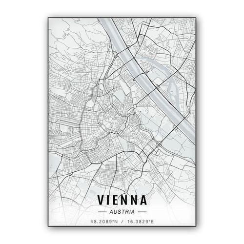Vienna map wall art poster