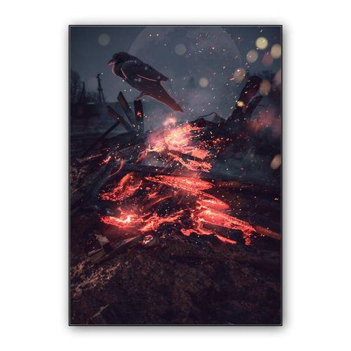 Raven wall art poster