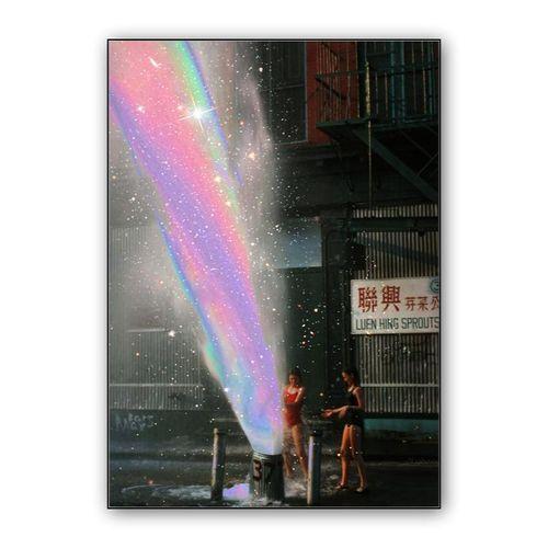 Rainbow Fountain wall art poster