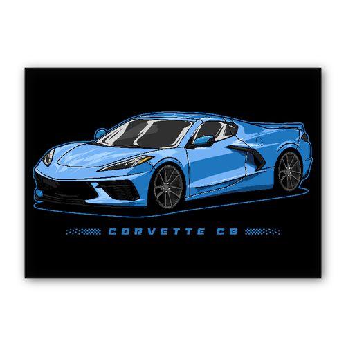 Chevrolet Corvette C8 wall art poster