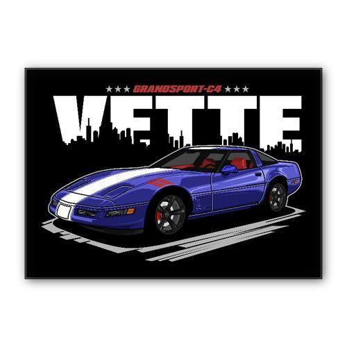 Corvette Grandsport C4 wall art poster