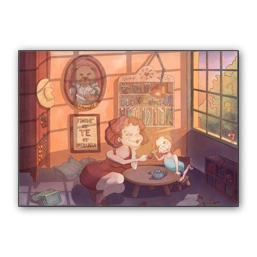Girls cartoon wall art poster