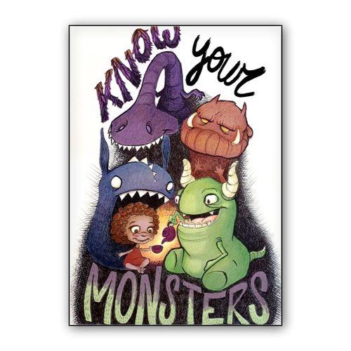 Know your monsters wall art poster
