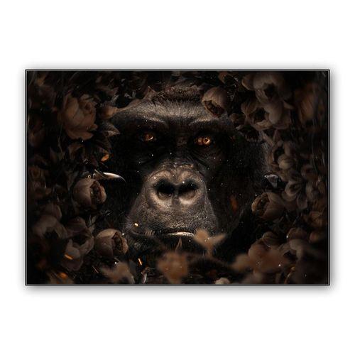Floral Gorilla wall art poster