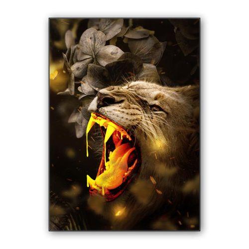 Gold Lion wall art poster