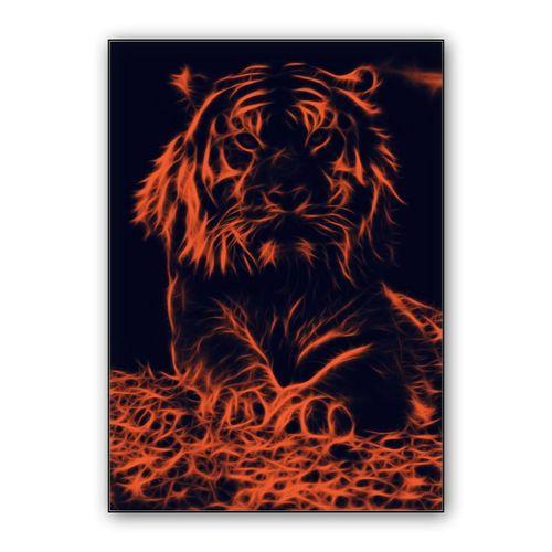 Tiger Glowing wall art poster