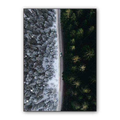 Winter Summer wall art poster
