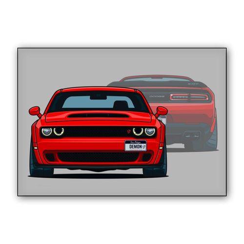 Dodge Challenger SRT Demon wall art poster