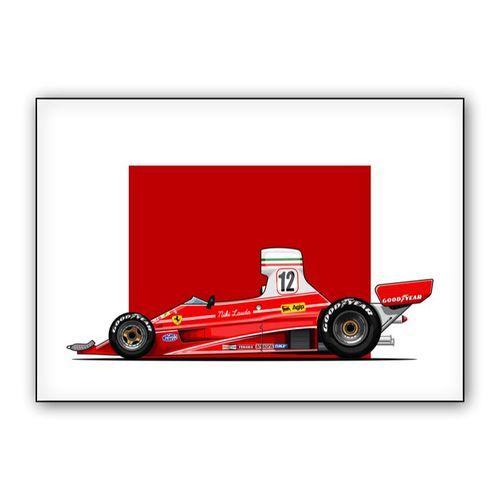 Ferrari F1 car wall art poster