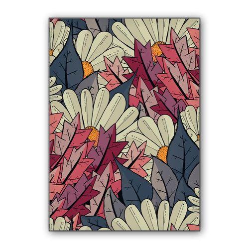 An autumn flower garden wall art poster