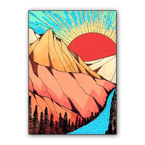 A big morning sun wall art poster