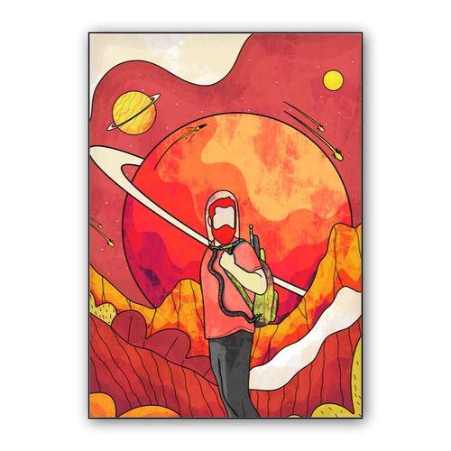 Explorer of the red planet wall art poster