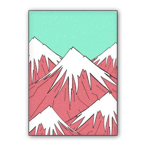 Mountain and the stars wall art poster