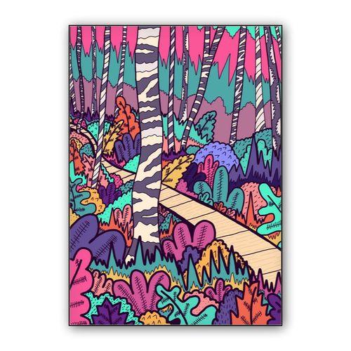 The woodland walk wall art poster