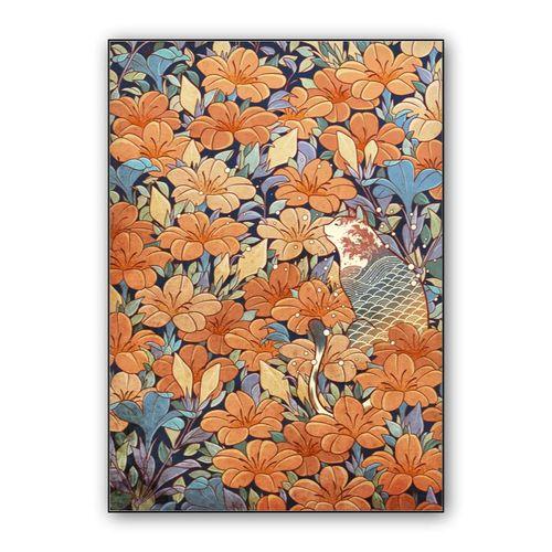 Neko and flowers wall art poster