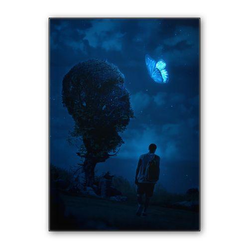 Green Head wall art poster