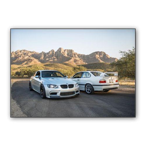 BMW E92 M3 & BMW E36 M3 LTW wall art poster