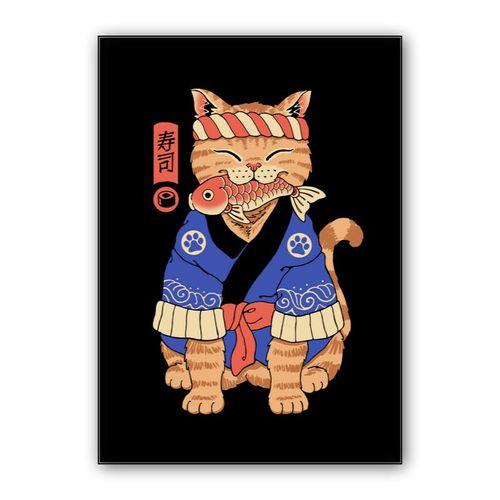 Sushi Meowster wall art poster