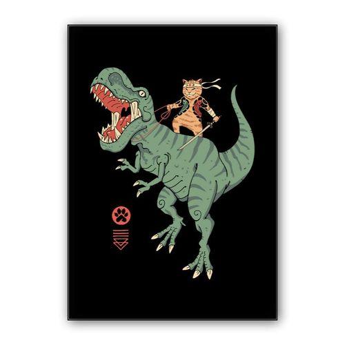 T-Rex Catana wall art poster