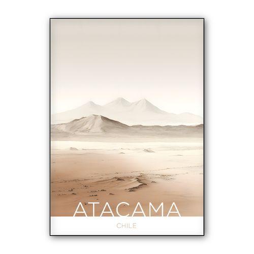 The Atacama Desert - Chile - Sketch Technique wall art poster