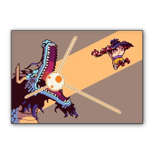 Luffy Vs Kaido wall art poster