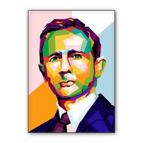 Legend Actor Daniel Craig James bond in illustration wall art poster