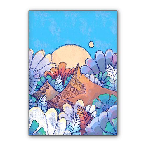 Mid summer peaks wall art poster