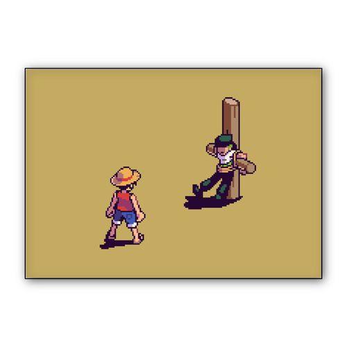 Luffy meets Zoro wall art poster