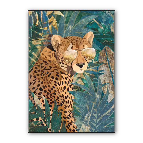 Rockstar Cheetah in the jungle wall art poster