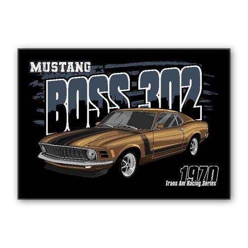 Ford Mustang Boss 302 wall art poster