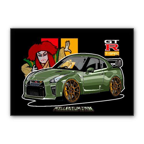 Nissan GTR millenium jade kabuki wall art poster