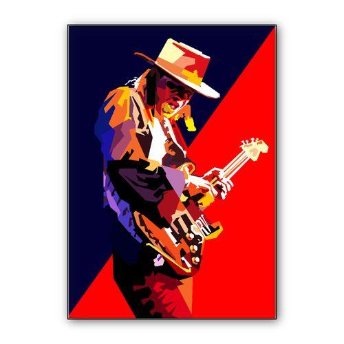 Stevie Ray Vaughan Rock Blues Pop WPAP  wall art poster