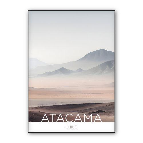 The Atacama Desert - Chile - Brush Work Technique wall art poster