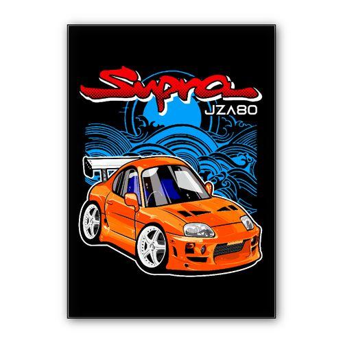 Toyota Supra JZA80 CARtoon / CARicature wall art poster