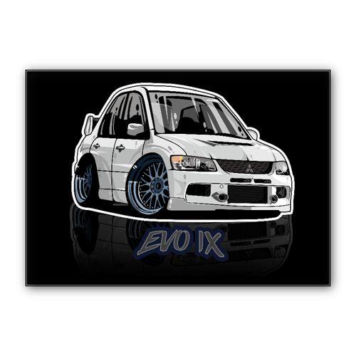 mitsubishi EVO IX wall art poster