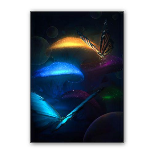 Mushroom City wall art poster
