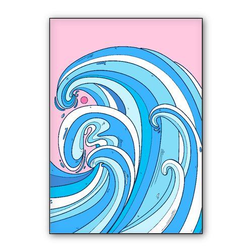 The rolling ocean wall art poster