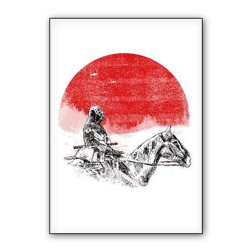 Lost samurai wall art poster