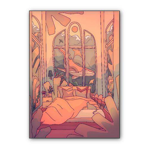 A summer's ocean room wall art poster