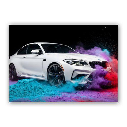 BMW M2 M-Color Powder Burnout wall art poster