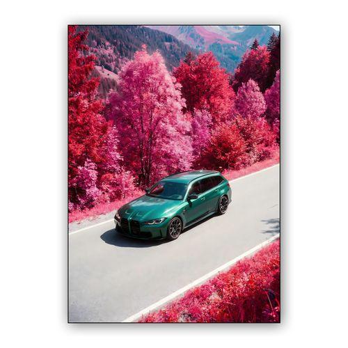 BMW M3 Touring Infrared Dreamscape wall art poster