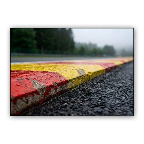 The Edge of the Apex: Nürburgring in the Mist wall art poster