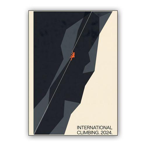 Vertical Ambition: International Climbing 2024 Graphic Poster wall art poster