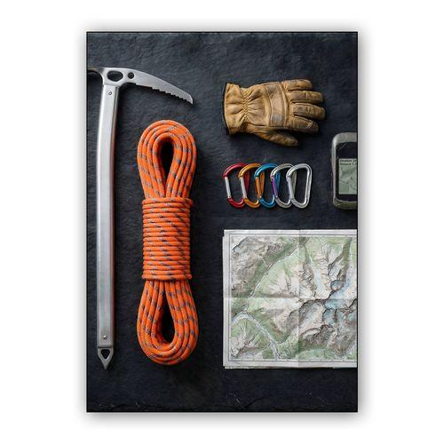 Peak Readiness: Mountaineering Equipment Still Life wall art poster